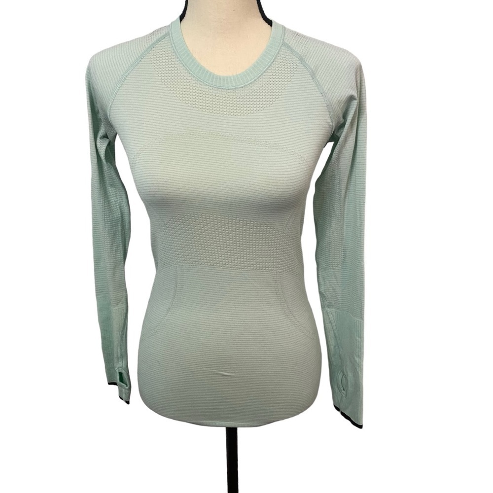 Lululemon Mint Green Long Sleeve Swiftly Shirt Sz 4